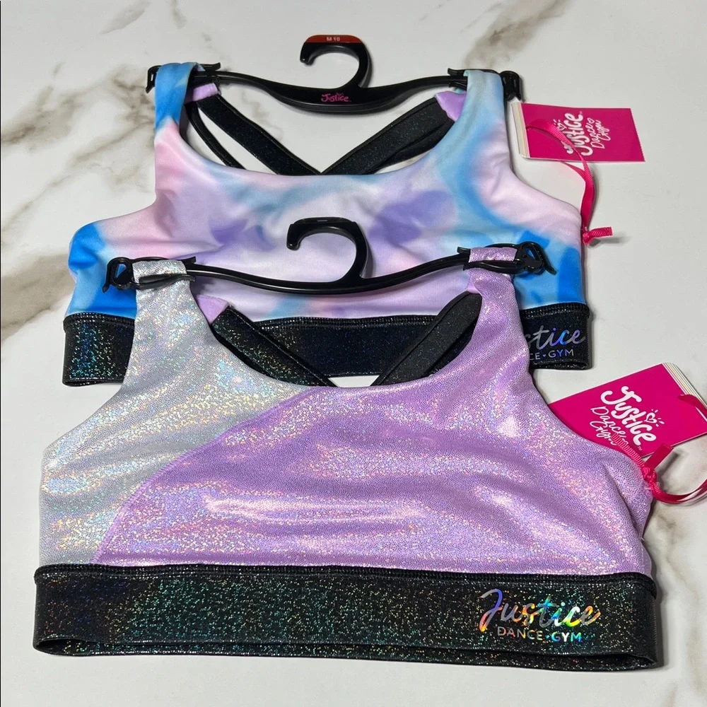 Justice dance & gym bras